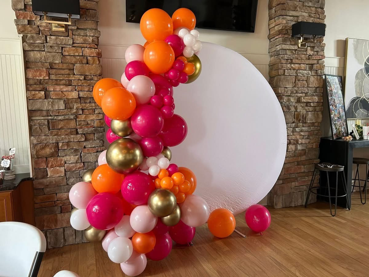 Your Choice of Single Balloon Frame with 15 Feet of Balloons