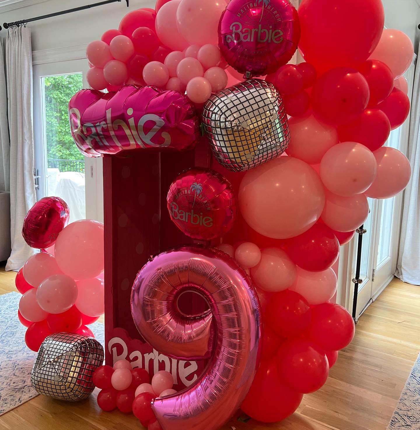 Barbie Box With Deluxe Double Stuffed Organic Balloon Garland