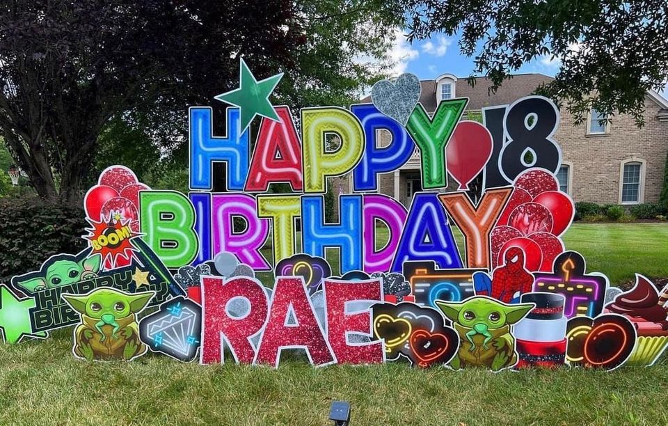 Creative Rental Sign Premium Creative Birthday Sign Rental – Creative Yard Cards Charlotte
