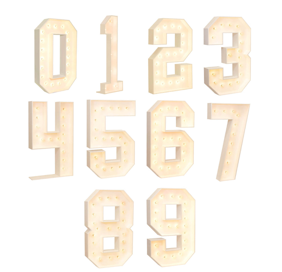 Marquee Numbers and Letters