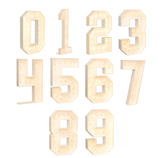 Marquee Numbers and Letters