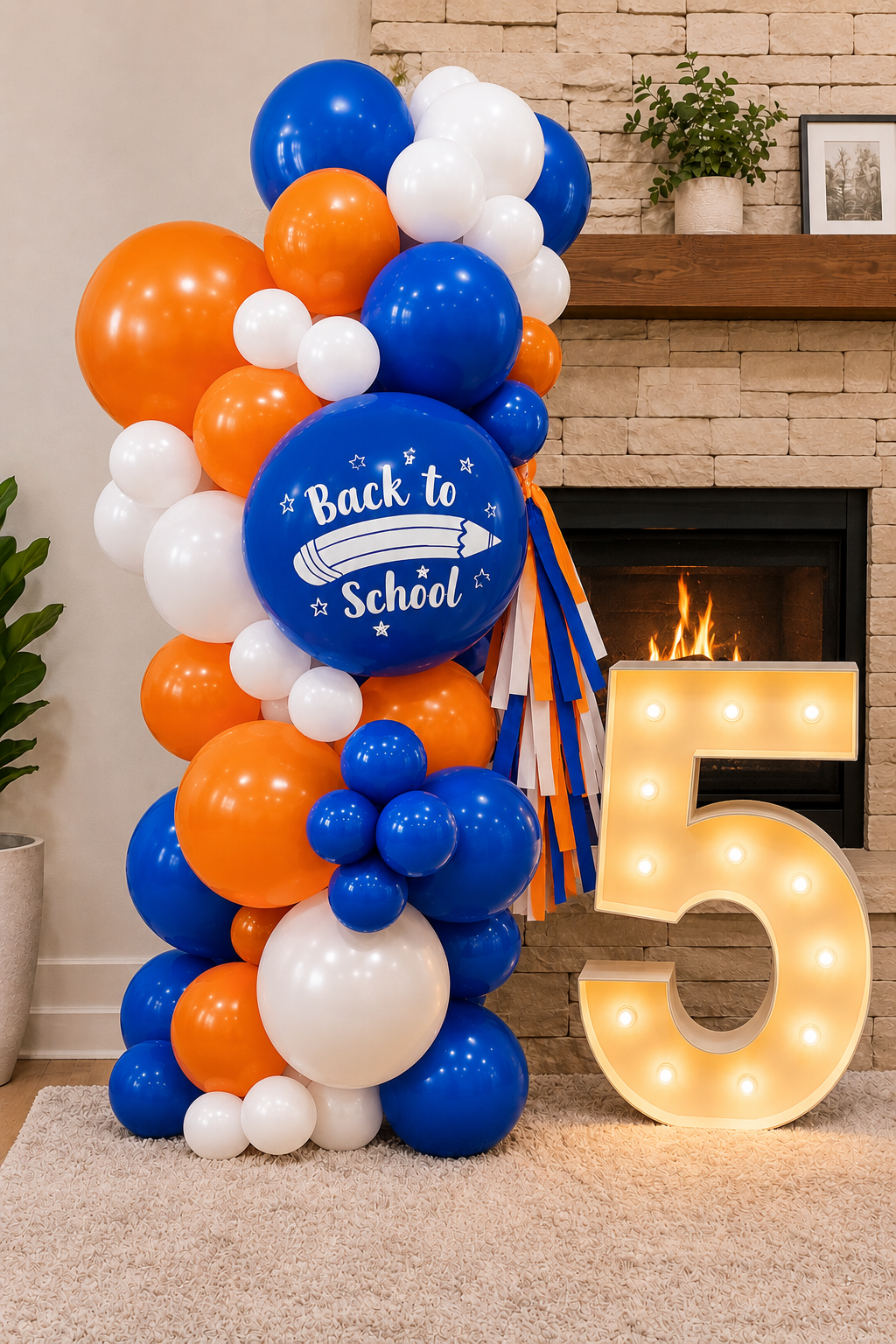 Back to School Custom 6 Ft. Column and Marquee Number